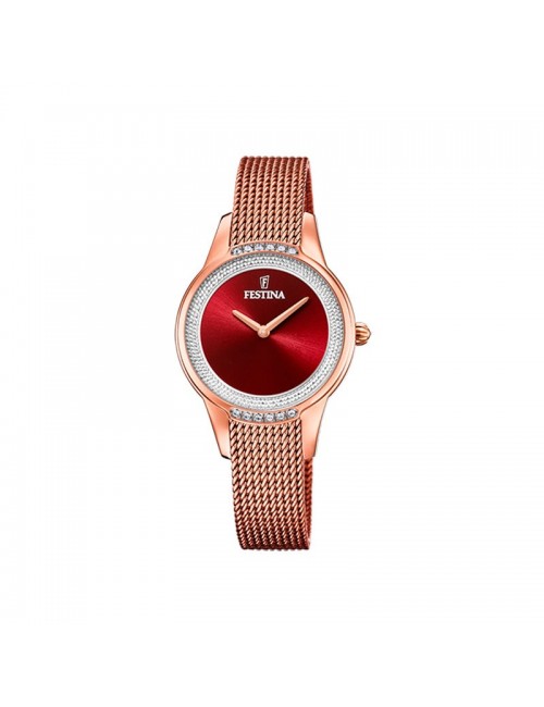 Reloj Festina Mujer F20496/1 Analógico Armis Acero Rosa Swarovski