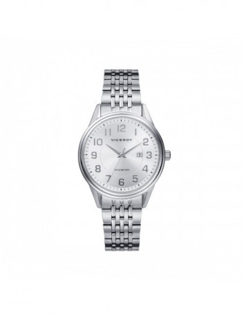 Viceroy Orologio Uomo 42231-04 – Cassa Acciaio 39mm, Quadrante Bianco, Impermeabile 5 Bar