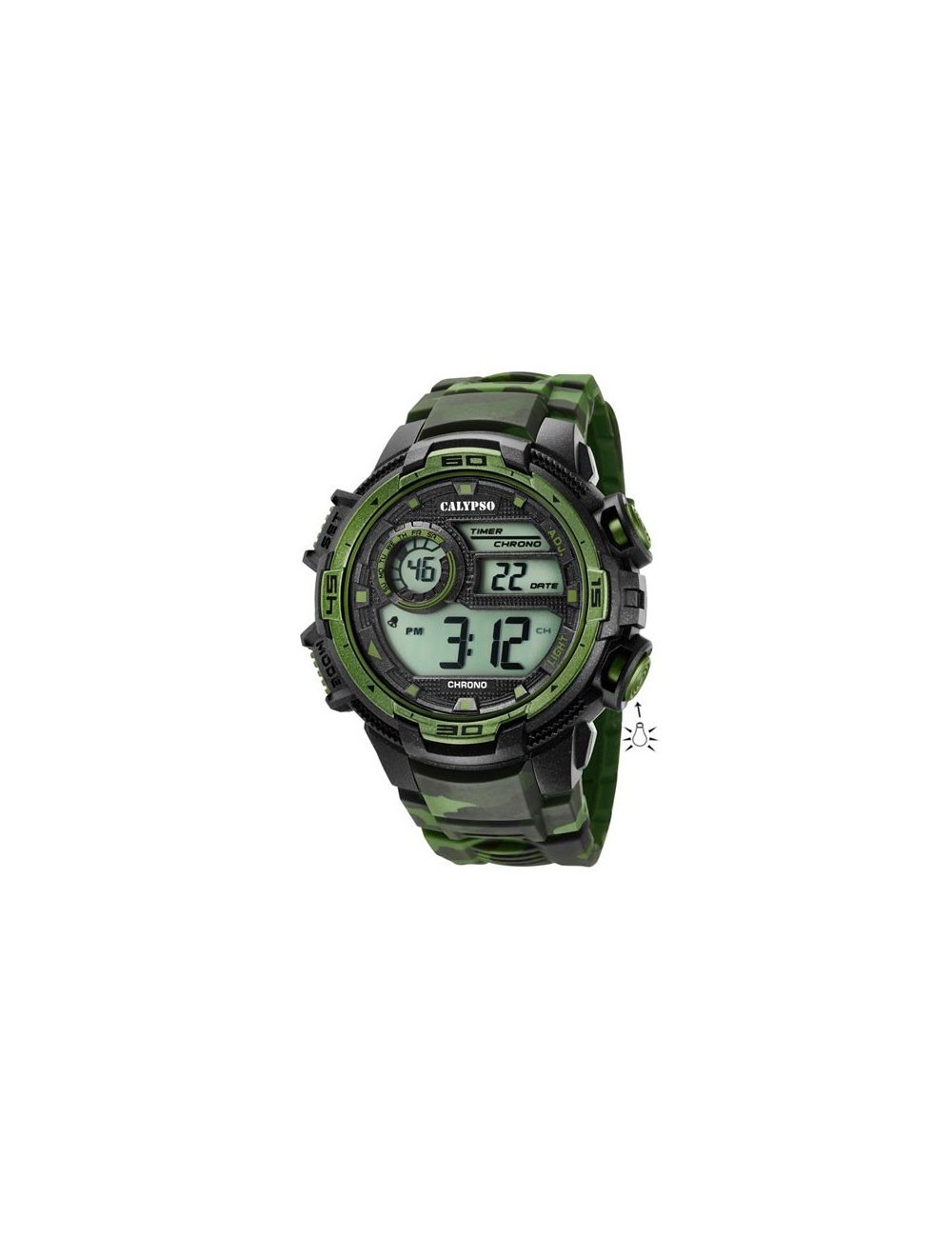 Reloj Calypso Hombre K5723/2 Digital Correa caucho camuflaje tonos verdes