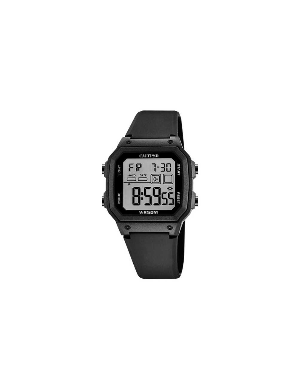 Reloj Calypso Hombre K5812/2 Cuadrado Digital Correa Caucho Negro
