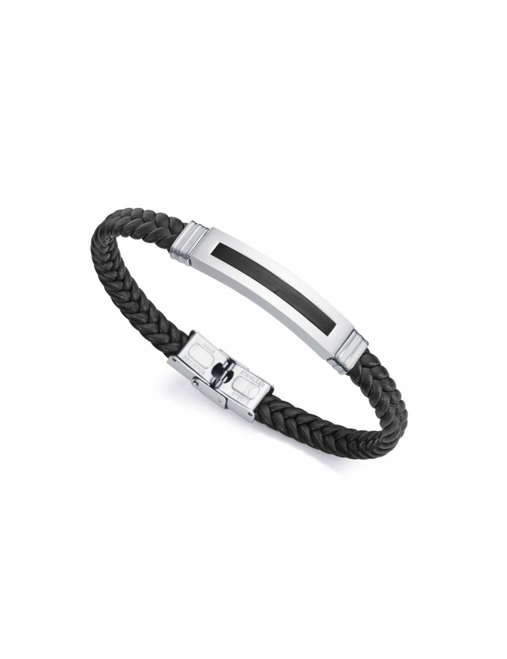 Pulsera Viceroy Fashion Hombre 14016P01010 Acero y Cuero Trenzado
